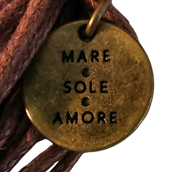 Mekness Multi Layer Fabric Statement Necklace Beige Coral - Picture 6 of 6